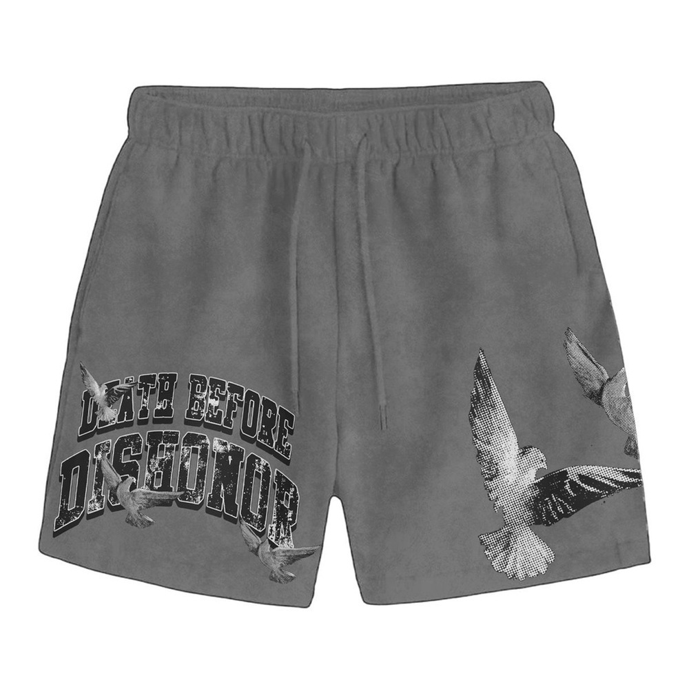 Gray Graphic Men's Shorts dishonor Sz various